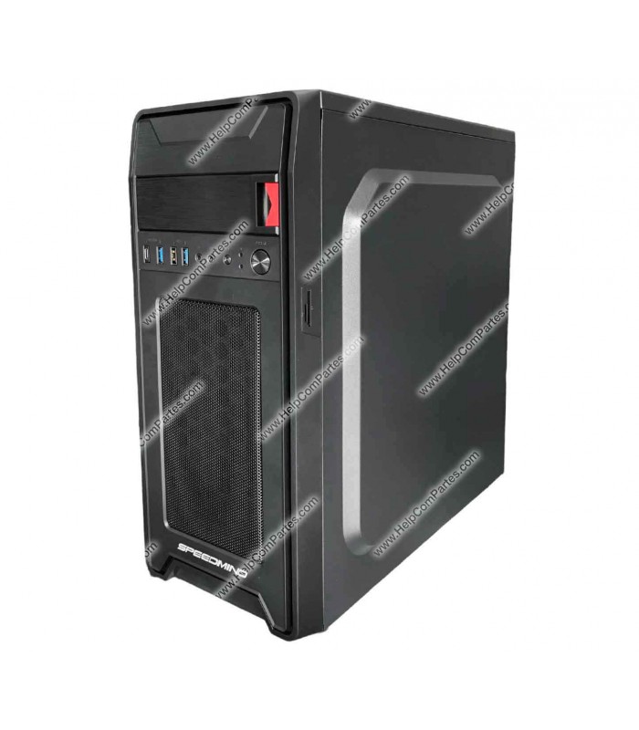 CASE SPEEDMIND SMSERPRO05 ATX/ 750W PSU 2XUSB 3.0/1XUSB 3.1 /1XUSB 2.0/CARD-READER KIT COMBO TM/MIC SPK PWR RT/ PC BK