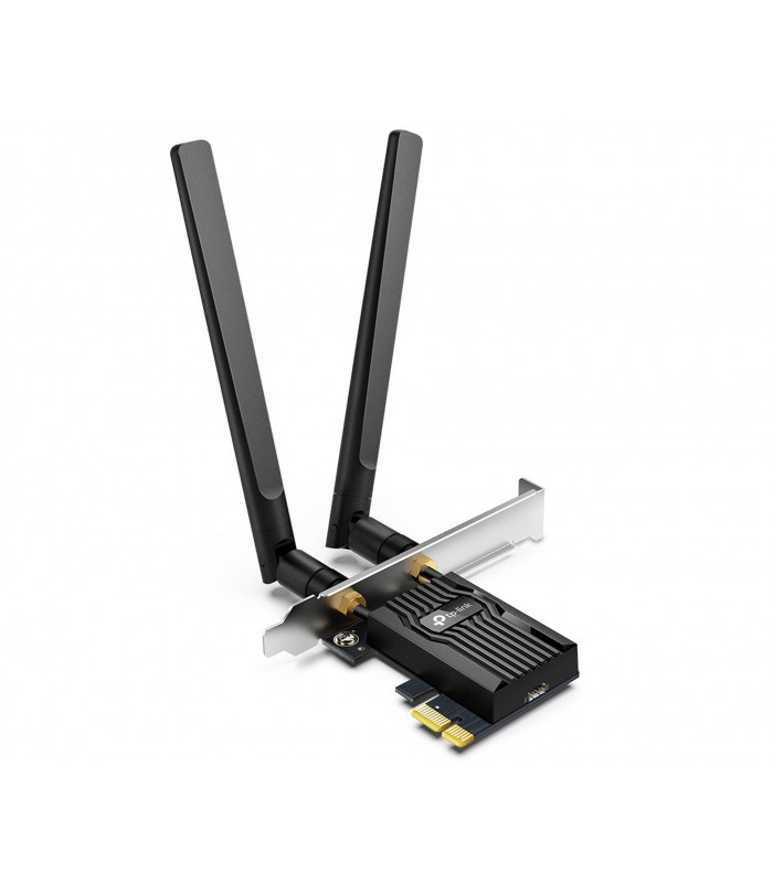ADAPTADOR TP-LINK ARCHER TX55E AX3000 PCI-E X1 INALÁMBRICO WIFI 6 DUAL 2.4/5GHz 574-2402Mbps+BT 5.2 /2ANT/ALTA GAIN/LP/ BK
