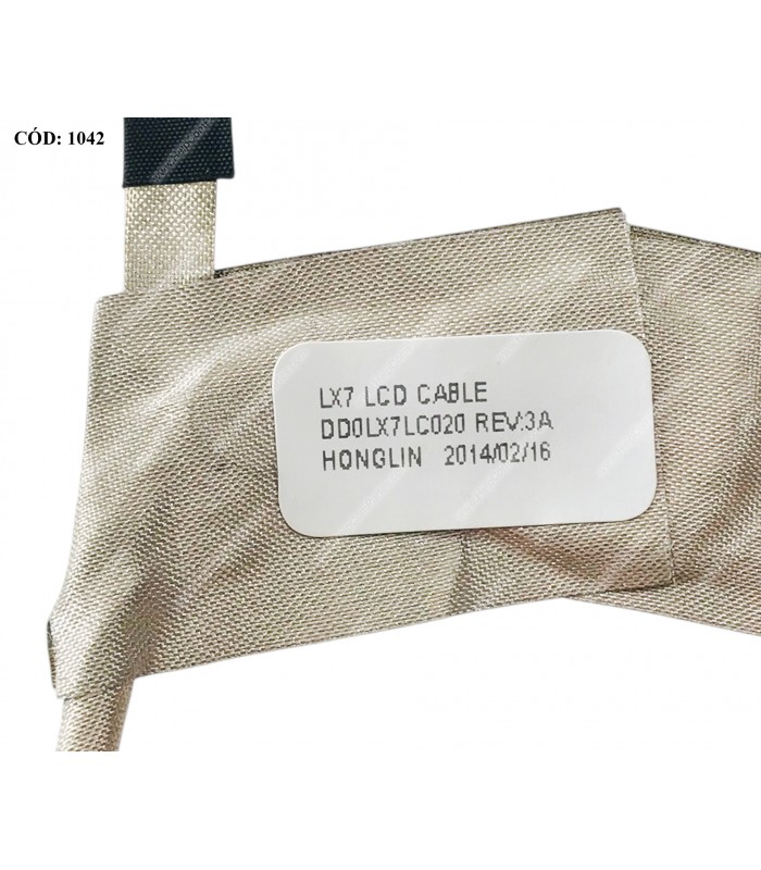 FLEX LCD HP DV7-4000  DV7-4100 DV7-4200 DV7-4300 DV7-5000 DV7T-4000 DV7T-5000 SERIES 40PIN 605333-001 OEM.