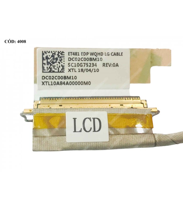 FLEX LCD LENOVO THINKPAD T480S 20L7 20L8 SERIES EDP WQHD 40PIN DC02C00BM10 ET481 01YN997 ORIG.