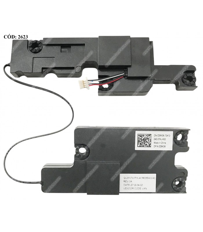 ALTAVOCES DELL INSPIRON 17R N7110 P14E SERIES R/L 0D6K3X D6K3X ORIG.