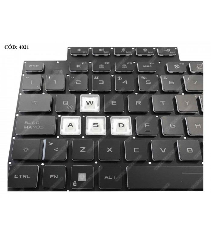 TECLADO ASUS ROG Strix G15 G513 G513IH G513IC G513QC G513QE G513Q G513QM G513QY G533 BK KB-WH PWR-KEY BL RGB V.1 LA ORIG