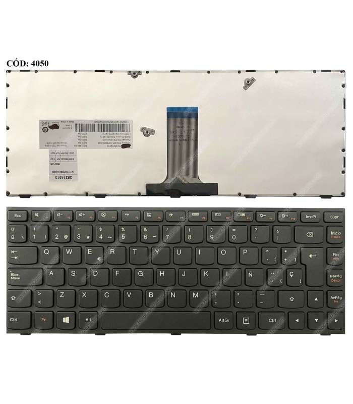 TECLADO LENOVO G40 G40-30 G40-80 G40-45 Z40 B40-70 G40-70 B40-70AT B40-35 300-14IBR 300-14ISK 305-14IBD FLEX 2 14 BK  SP ORIG.