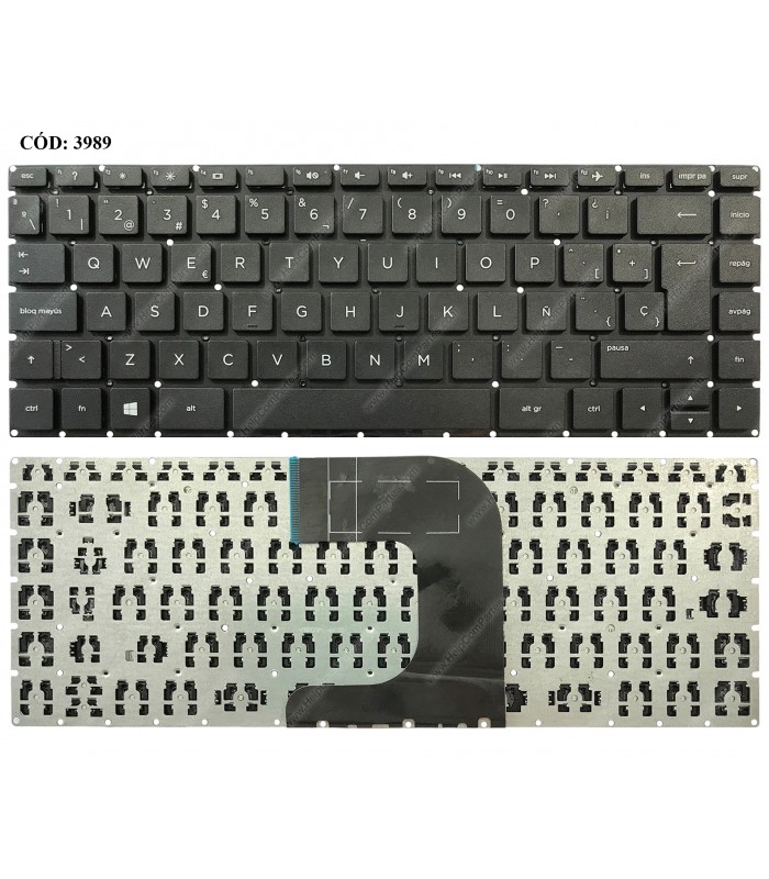 TECLADO HP 14-AC 14-AF 14T-AC 14G-AD 14Q-AJ 240 G4 245 G4 246 G4 240 G5 245 G5 246 G5 SERIES SIN MARCO BK SP ORIG.