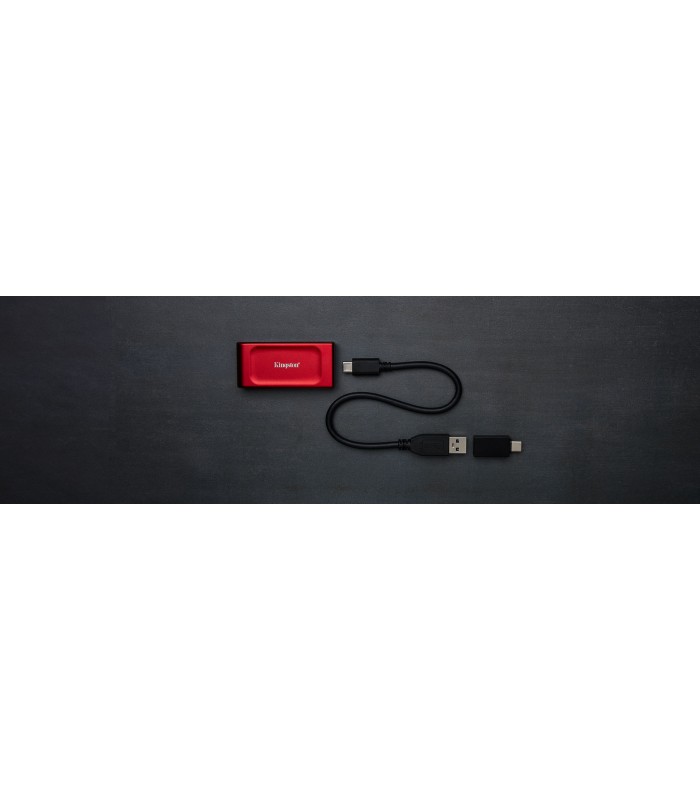 DISCO SSD EXTERNO KINGSTON XS1000R 1TB ROJO USB 3.2 GEN2 / USB-C A USB-A 1050/1000MB/s RW / SXS1000R/1000G