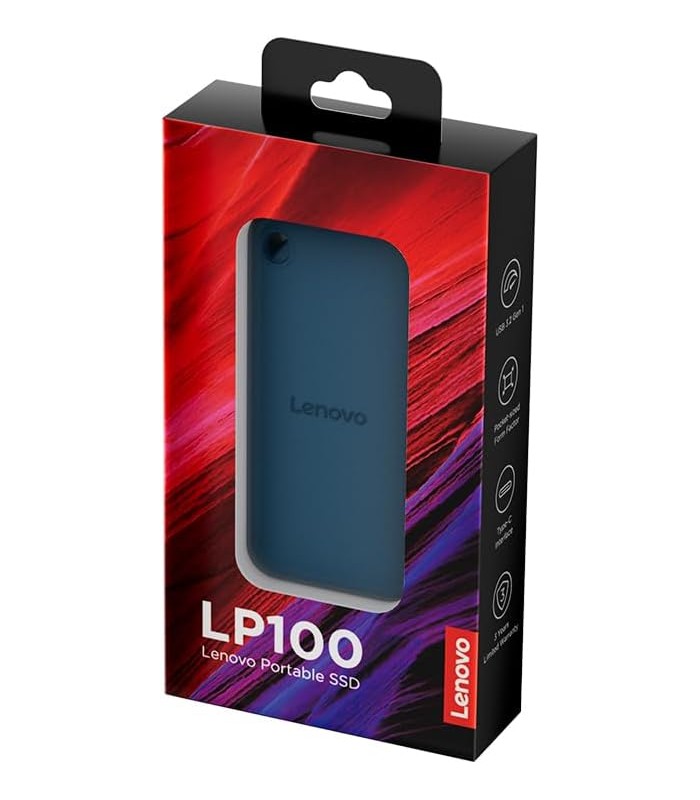 DISCO SSD EXTERNO LENOVO LP100 1TB BLUE USB 3.2 GEN1 / USB-C A USB-A 450/445MB/s RW / 5SD1Q42867