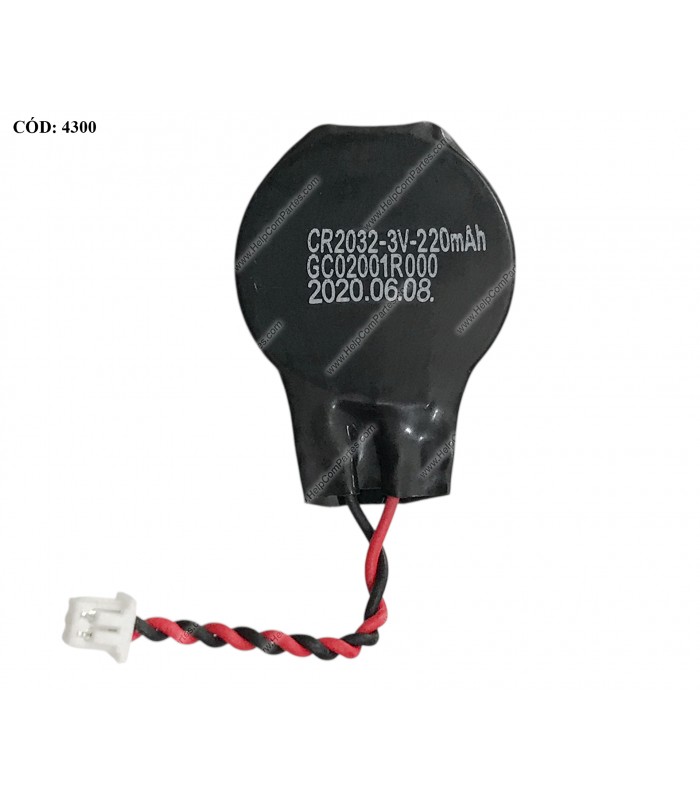 RTC BATTERY DELL CR2032 3V INSP.3482 3493 3582 3583 3780 3590 3593 3793 VOSTRO 3583 3582 5765 7557 7559 2PIN GC02001R00 ORIG..
