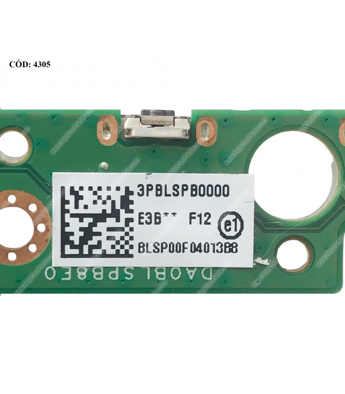 POWER BUTTON TOSHIBA BD SATELLITE P55W-B5220 P55W-B5224 SERIES A000298290 ORIG.