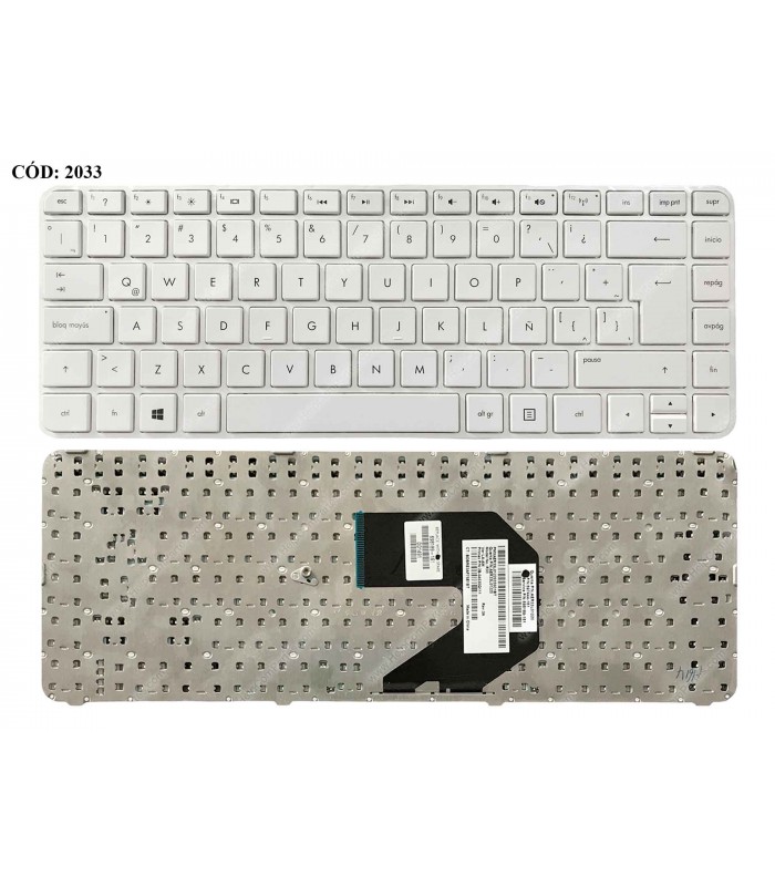 TECLADO HP PAV. G4-2000 G4-2100 G4-2200 G4-2300 SERIES+MARCO WIN8 WH LA ORIG.