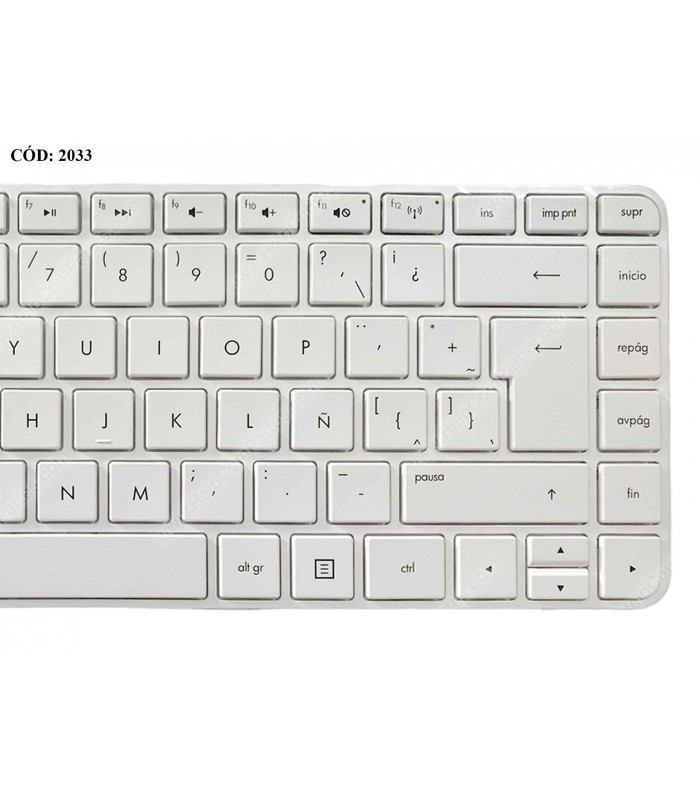 TECLADO HP PAV. G4-2000 G4-2100 G4-2200 G4-2300 SERIES+MARCO WIN8 WH LA ORIG.