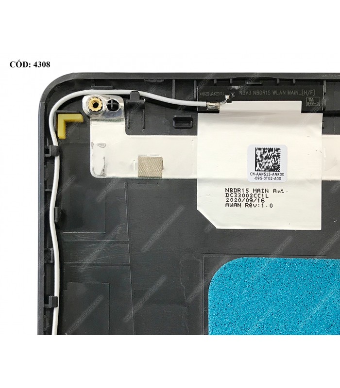 LCD COVER DELL INSP. 15 3000 3500 3501 3502 3505 15.6" VOSTRO 15 3500 3501 SERIES 08WMNY BK ORIG. (DS)