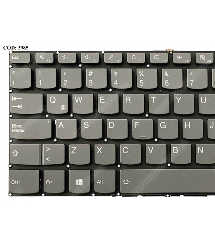 TECLADO LENOVO IDEAPAD 330-14ISK S340-14 330S-14AST 330S-14IKB Yoga 520-14IKB 720-15IKB GRIS NO-PWR BL LA ORIG.