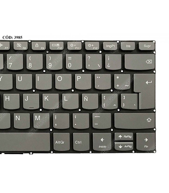 TECLADO LENOVO IDEAPAD 330-14ISK S340-14 330S-14AST 330S-14IKB Yoga 520-14IKB 720-15IKB GRIS NO-PWR BL LA ORIG.