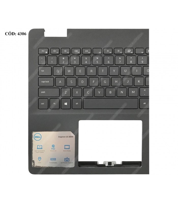 DELL ASSY W/KB W/PLMRST /15 3000 3500 3501 3502 3505 15.6" VOSTRO 15 3500 3501 SERIES 080V09 033HPP N-USB-C BK US ORIG. (DS)