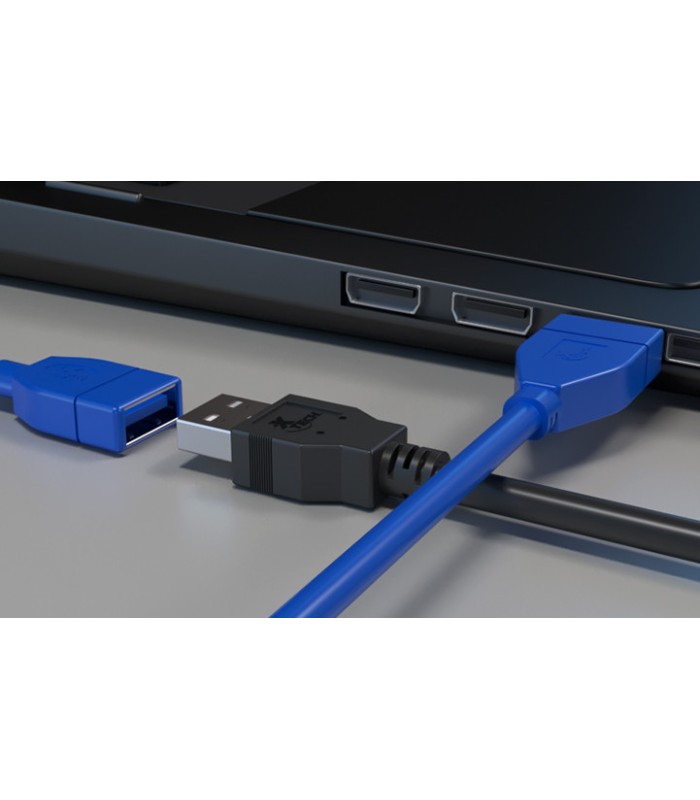 CABLE USB XTECH EXTENSION USB 3.0 MACHO A USB 3.0 HEMBRA 5Gbps 1.8M AZUL XTC-353