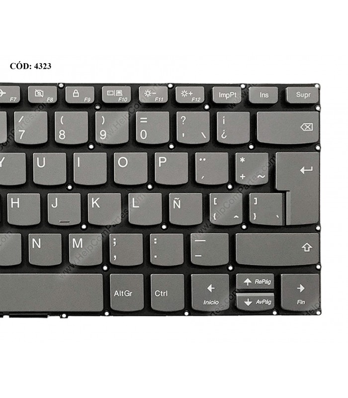 TECLADO LENOVO IDEAPAD 330-14ISK S340-14 330S-14AST 330S-14IKB Yoga 520-14IKB 720-15IKB GRIS NO-PWR BL LA ORIG. (SN)