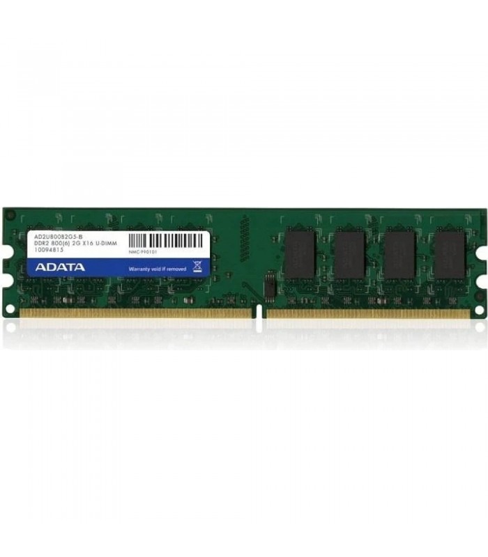 MEMORIA ADATA 2GB DDR2 800MHz UDIMM Non-ECC 1.8V CL6 240PIN PC AD2U800B2G5-B (DS)