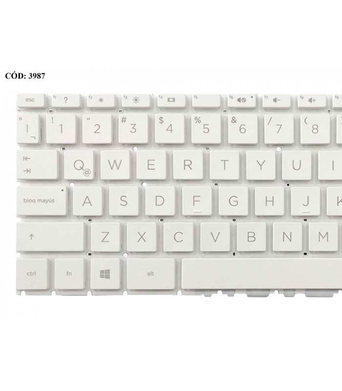 TECLADO HP PAV 14-DA 14-CC 14-CE 14-DP 14-CR 14-DF 14-CM 14-CK 14-CF 14-CD 14Z-CM 14Q-CY SERIES SIN MARCO WH LA ORIG.