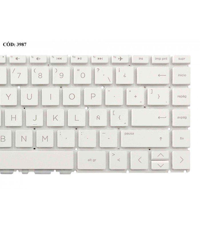 TECLADO HP PAV 14-DA 14-CC 14-CE 14-DP 14-CR 14-DF 14-CM 14-CK 14-CF 14-CD 14Z-CM 14Q-CY SERIES SIN MARCO WH LA ORIG.