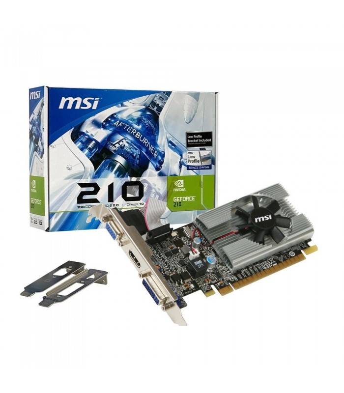 TARJETA VIDEO MSI GEFORCE N210/ DDR3 1GB /PCIE 2.0/1X HDMI /1X VGA /1X DVI-D /LOW P./ 64bit/1FAN/ N210-MD1G/D3