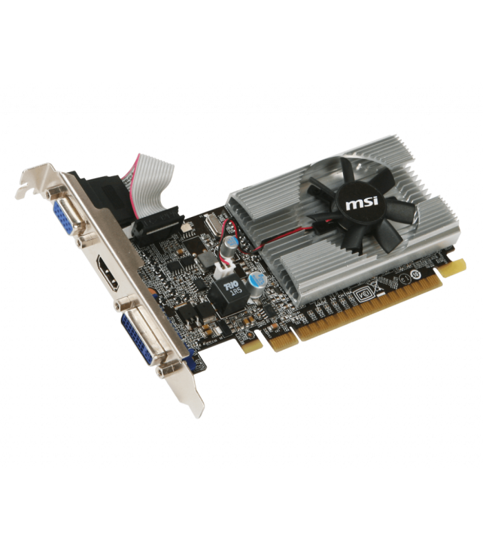 TARJETA VIDEO MSI GEFORCE N210/ DDR3 1GB /PCIE 2.0/1X HDMI /1X VGA /1X DVI-D /LOW P./ 64bit/1FAN/ N210-MD1G/D3