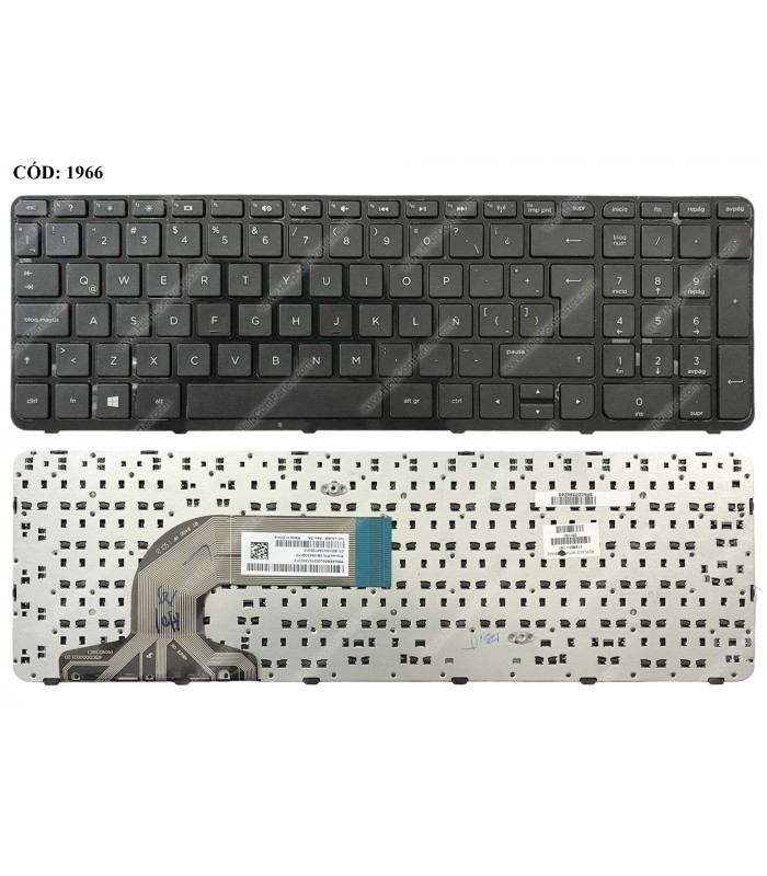 TECLADO HP 250 255 256 G3 /15-S 15-E 15-G 15-H 15-R 15-T 15-Z 15Z-G 15T-R 15T-N 15Z-N 15Z-E 17-F MARCO GLOSSY BK LA ORIG