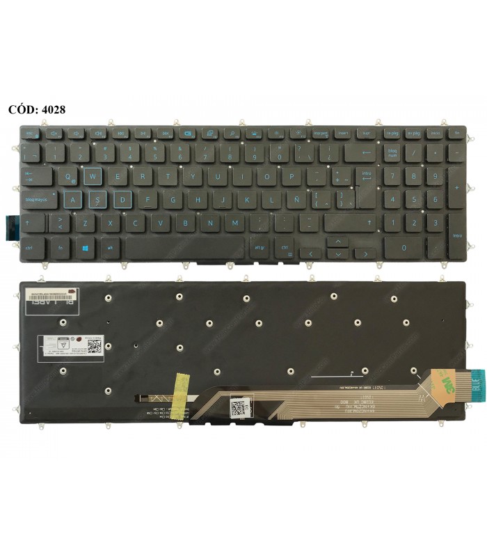 TECLADO DELL INSP. GAMING 15 5567 7559 7567 7566 15-7000 5565 5765 5767 G3-3579 3590 G5 5500 G3 3500 BK BL-BLUE LA ORIG.