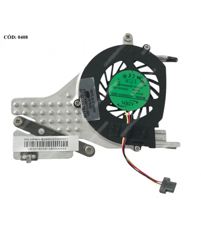 VENTI. HP MINI 11-3153CA 110-3000 110-3100 COMPAQ CQ10 SERIES FAN&HEATSINK 608772-001 3PIN ORIG.