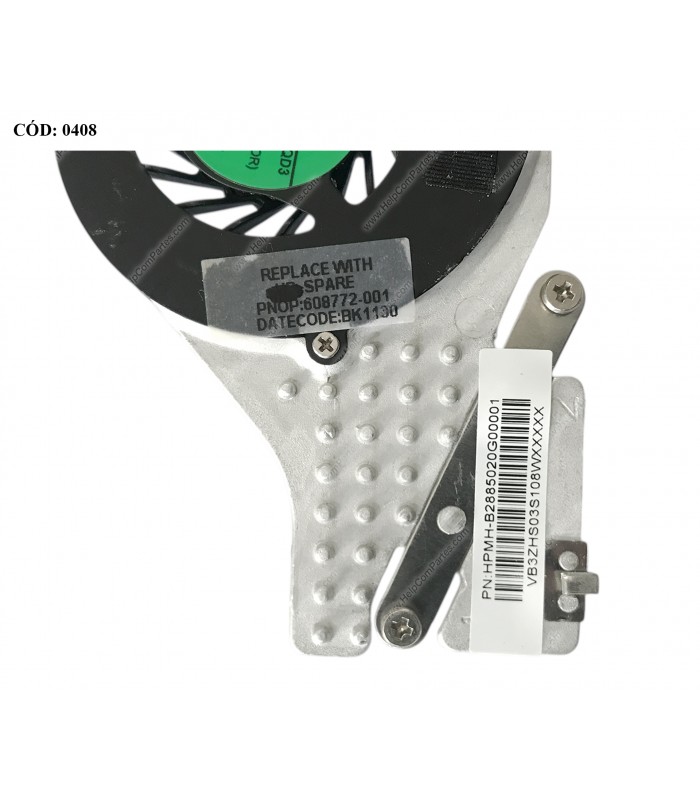 VENTI. HP MINI 11-3153CA 110-3000 110-3100 COMPAQ CQ10 SERIES FAN&HEATSINK 608772-001 3PIN ORIG.