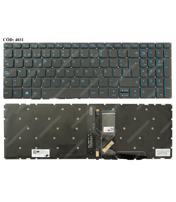 TECLADO LENOVO IP 320-15ABR 320-15IAP 320-15AST 320-15IKB 320-17IKB 320-17ISK 130-15AST L340-15 BK PWR-KEY BL-BL SP ORIG.