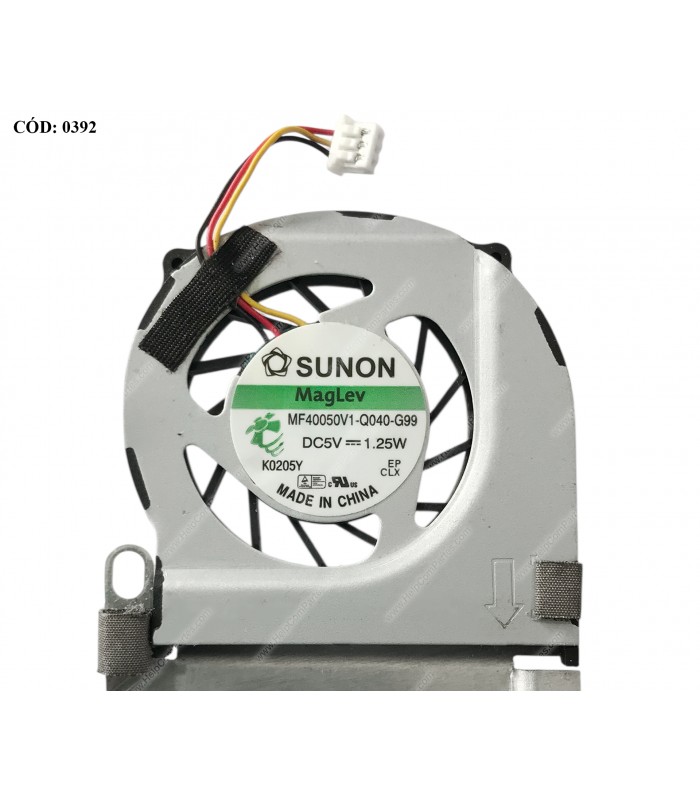 VENT.  ACER ONE 532 532H D255 D255E (HEATSINK) SERIES AT0AE002SS0 3PIN ORIG.