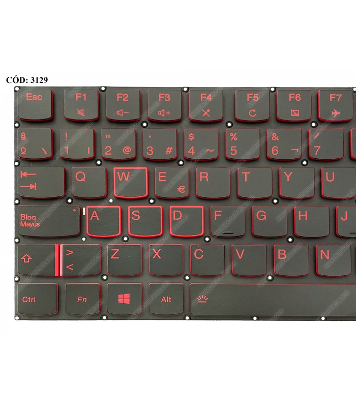 TECLADO LENOVO LEGION Y520 Y520-15IKB Y520-15IKBA Y720-15IKB R720 R720-15IKB SERIES BK KB BL-RED SP ORIG.
