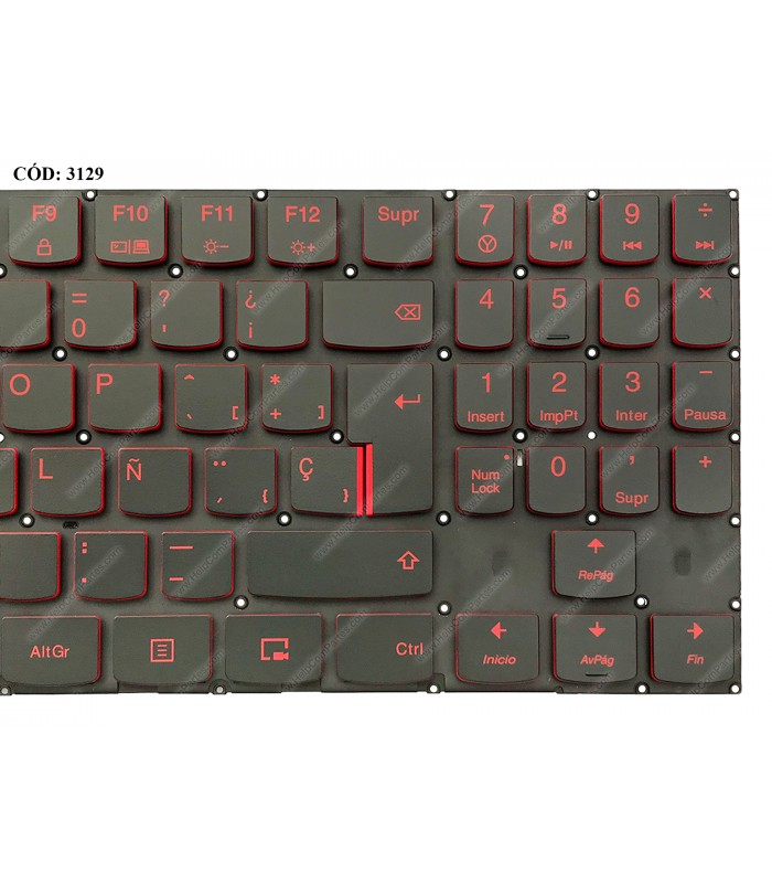 TECLADO LENOVO LEGION Y520 Y520-15IKB Y520-15IKBA Y720-15IKB R720 R720-15IKB SERIES BK KB BL-RED SP ORIG.