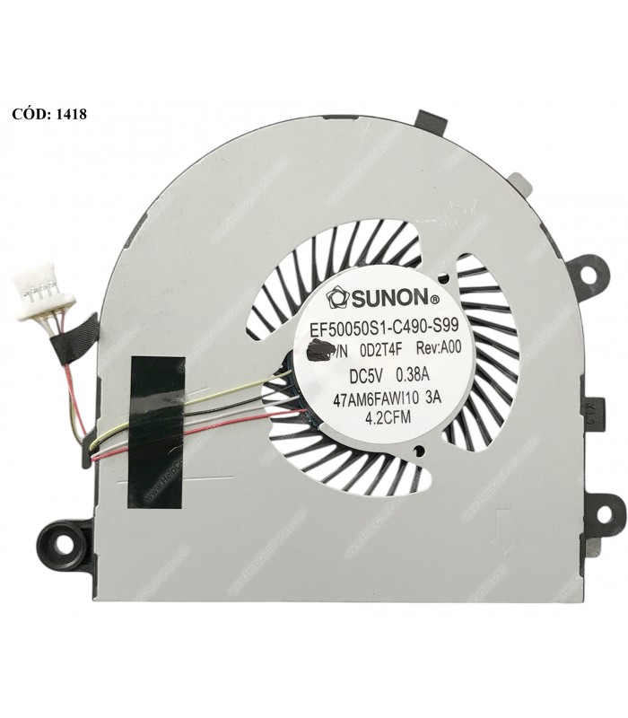 VENTI. DELL INSPIRON 15 7547 7548 SERIES 0D2T4F 4PIN ORIG. 