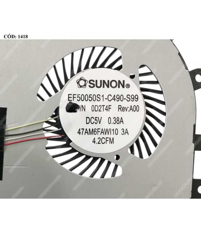VENTI. DELL INSPIRON 15 7547 7548 SERIES 0D2T4F 4PIN ORIG. 