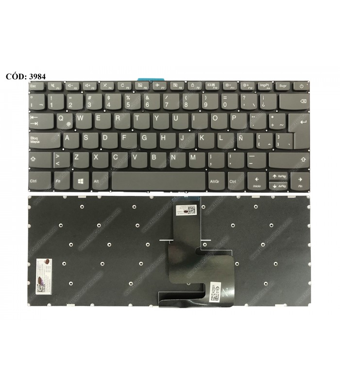 TECLADO LENOVO IDEAPAD 320-14ISK S340-14 330S-14AST 330S-14IKB Yoga 520-14IKB 720-15IKB V14-IIL GRIS PWR-KEY LA ORIG.