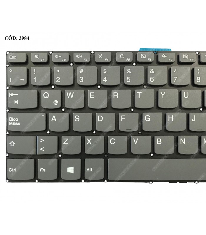 TECLADO LENOVO IDEAPAD 320-14ISK S340-14 330S-14AST 330S-14IKB Yoga 520-14IKB 720-15IKB V14-IIL GRIS PWR-KEY LA ORIG.