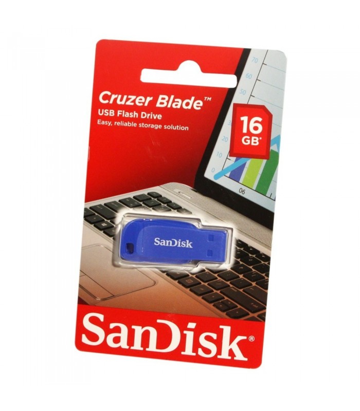 PEN DRIVE SANDISK 16GB AZUL CRUZER BLADE 2.0 USB  SDCZ50C-016G-B35BE