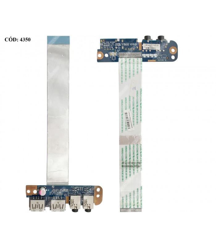 USB BD W/CABLE TOSHIBA SATELLITE A660 A665 P750 P755 SERIES 2XUSB+DUAL AUDIO LS-6064P NBX0000OO00 ORIG.(DS)
