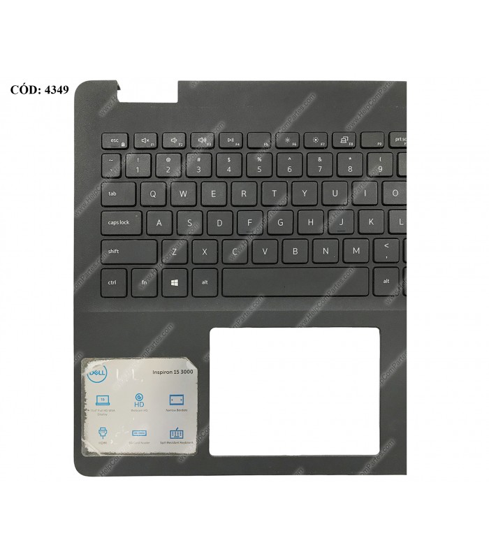 DELL ASSY W/PLMRST /15 3000 3500 3501 3502 3505 15.6" VOSTRO 15 3500 3501 SERIES 01FPW2 N-KB N-USB-C BK US ORIG. (DS)