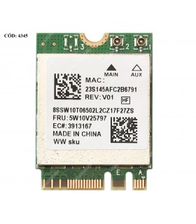WI-FI M.2 NGFF 2230 REALTEK RTL8852AE 802.11AX AC 1x1 Wi-Fi6 1200Mbps 2.4G/5G + BT 5.2 NGFF / SERIES 5W10V25797 ORIG.