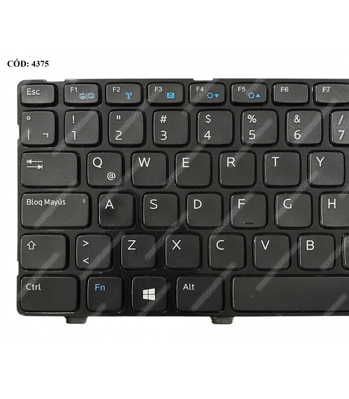 TECLADO DELL INSP. 14 3421 14R 14V 2308 2408 2518 5523 5421 SERIES GLOSSY 0F0XRV BK LA ORIG. (DS)