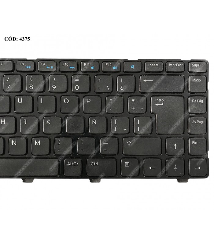 TECLADO DELL INSP. 14 3421 14R 14V 2308 2408 2518 5523 5421 SERIES GLOSSY 0F0XRV BK LA ORIG. (DS)