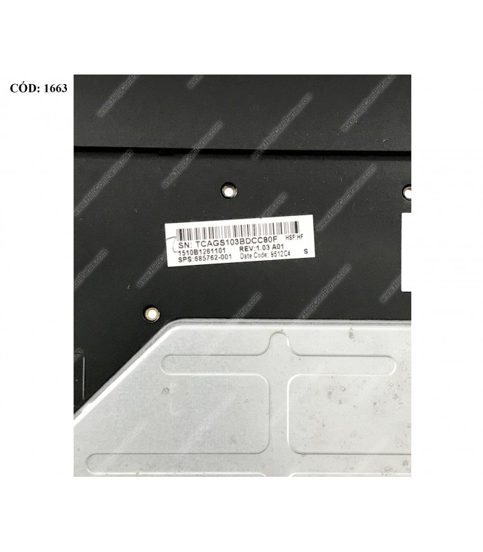 HP ASSY W/PLMRST W/TP HP 240 245 246 450 455 HP 1000 HP 1000-1400 SERIES GRIS 685762-001 ORIG. (DS)