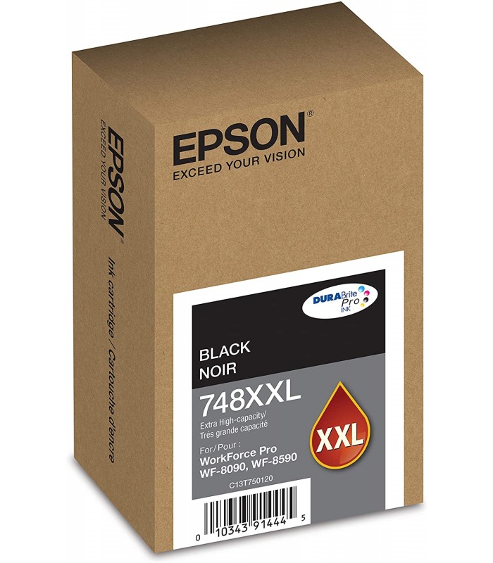 BOTELLA EPSON WORKFORCE PRO BLACK T748XXL120-AL WF-6090/6590 / XXL 10.000 PÁG