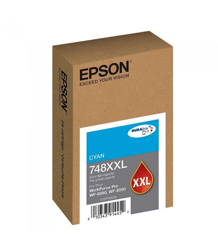 BOTELLA EPSON WORKFORCE PRO CYAN T748XXL220-AL WF-6090/6590 /XXL 7.000 PÁG