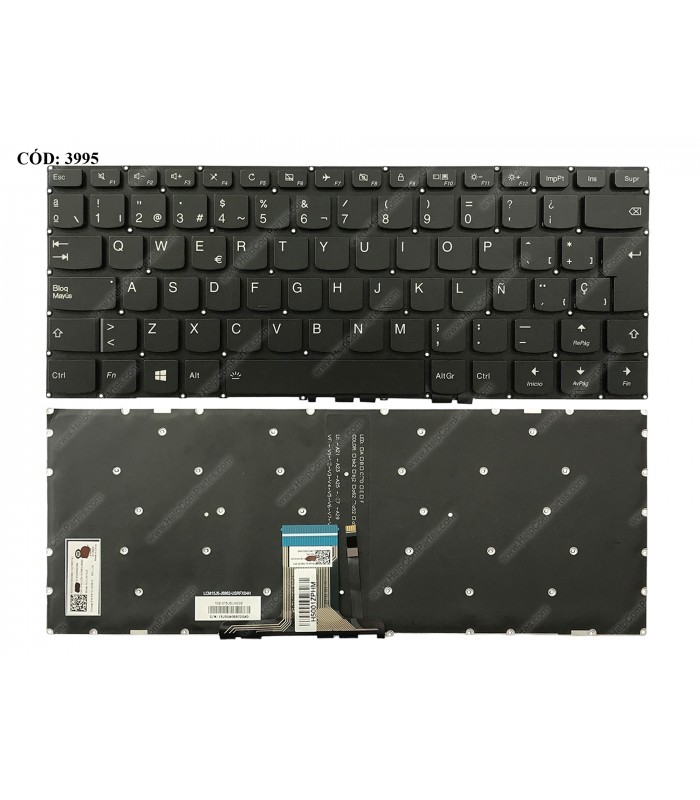 TECLADO LENOVO IP 310S-14AST 310S-14ISK 310S-14IKB 510S-14ISK 510S-14IKB 710-14ISK 710-14IKB 710-15ISK 710-15IKB BK BL SP ORIG