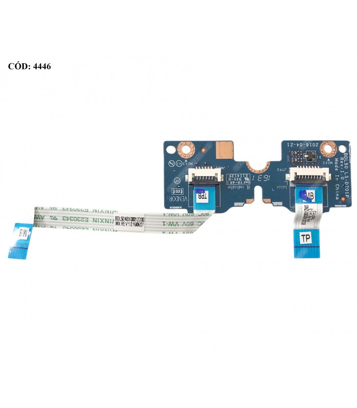 TOUCHPAD CLICK BD W/CABLE HP 250 255 256 G5 HP 15-AY 15-BA 15-BD 15-BE 15-BF 15-BG SERIES 855011-001 ORIG. (DS)
