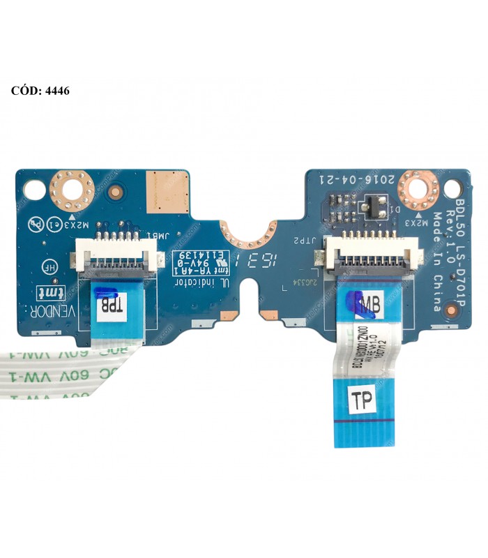 TOUCHPAD CLICK BD W/CABLE HP 250 255 256 G5 HP 15-AY 15-BA 15-BD 15-BE 15-BF 15-BG SERIES 855011-001 ORIG. (DS)