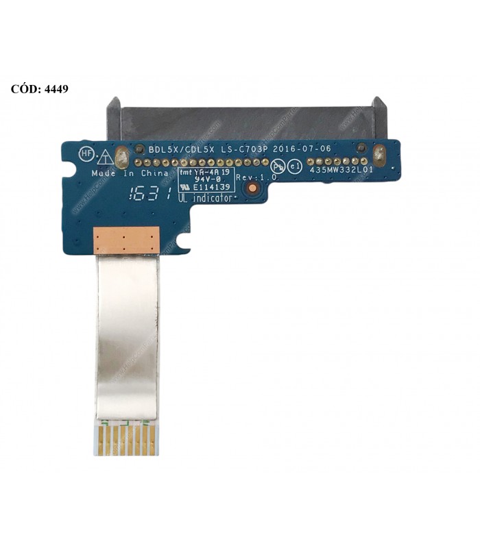 HDD BOARD SATA HP 250 255 256 G5 HP 15-AY 15-BA 15-BD 15-BE 15-BF 15-BG SERIES +CABLE 817878-001 ORIG. (DS)